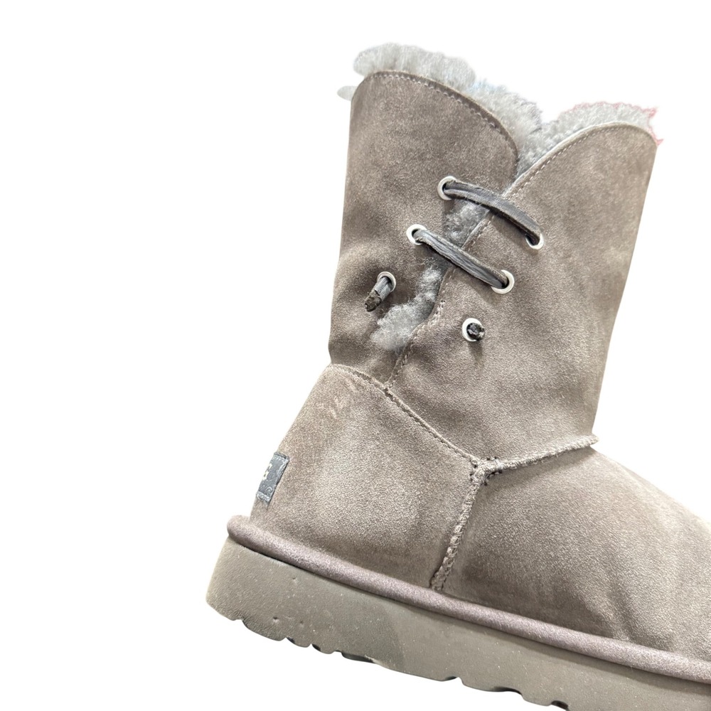 UGG Australia Constantine Charcoal Suede Lace Up Boots Size 9 - Picture 6 of 9